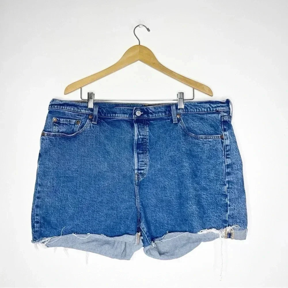 Levi's 501 Jean Cut Off Denim Shorts Size 22W